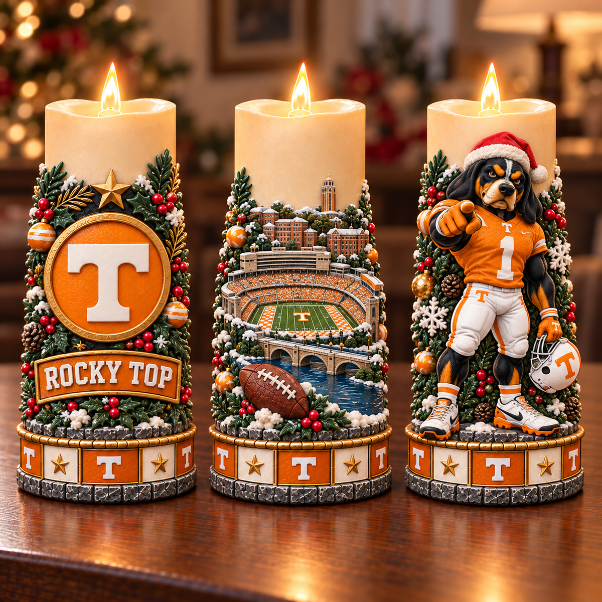 Premium TVF Sculptural LED Candle Trio NTVA