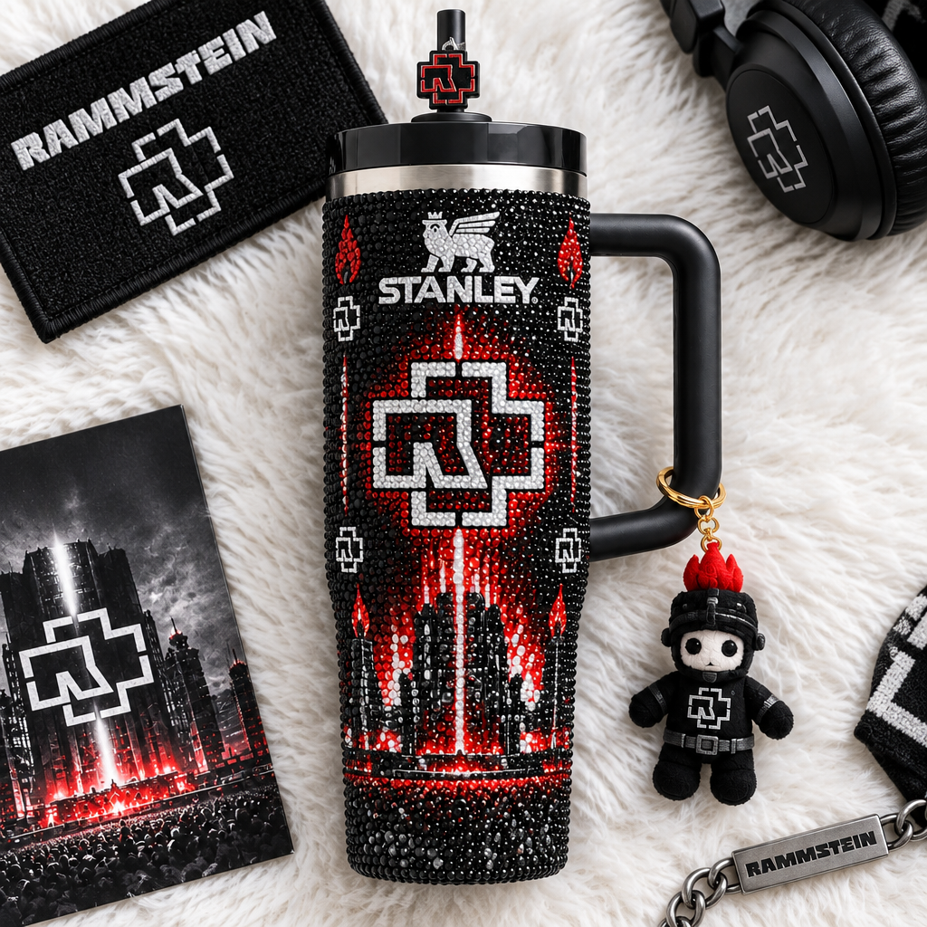 Rammstein 40oz Tumbler With Handle TTNL