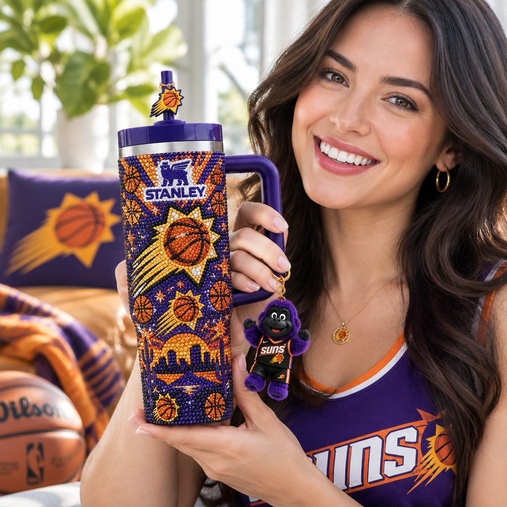 Phoenix Suns 40oz Tumbler With Handle TTNL